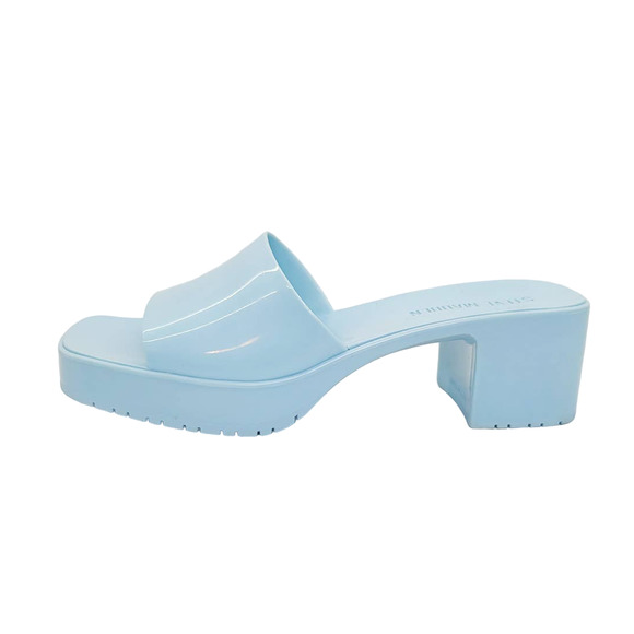 Steve Madden Platform Heels Chunky Sandals Jelly Square Toe Women's 7M - Picture 1 of 9